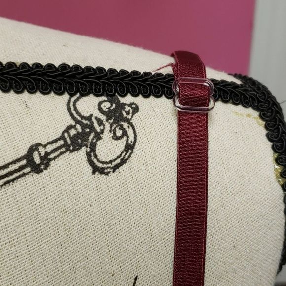 Career ❤🖤❤ Elements Wine Red 2 Piece Shirt Blouse Top - Picture 10 of 13